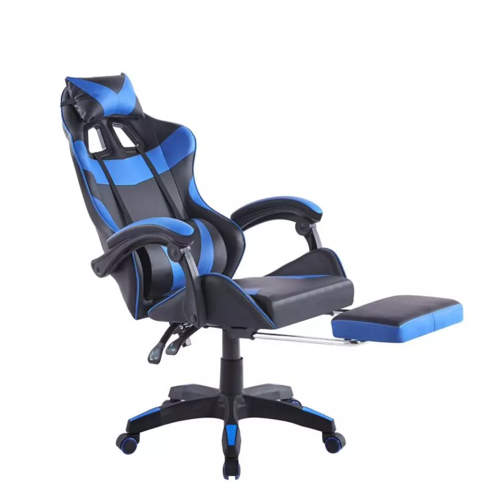 Cadeira Pc Gamer Giratória Ergonômica Couro Com Descanso
